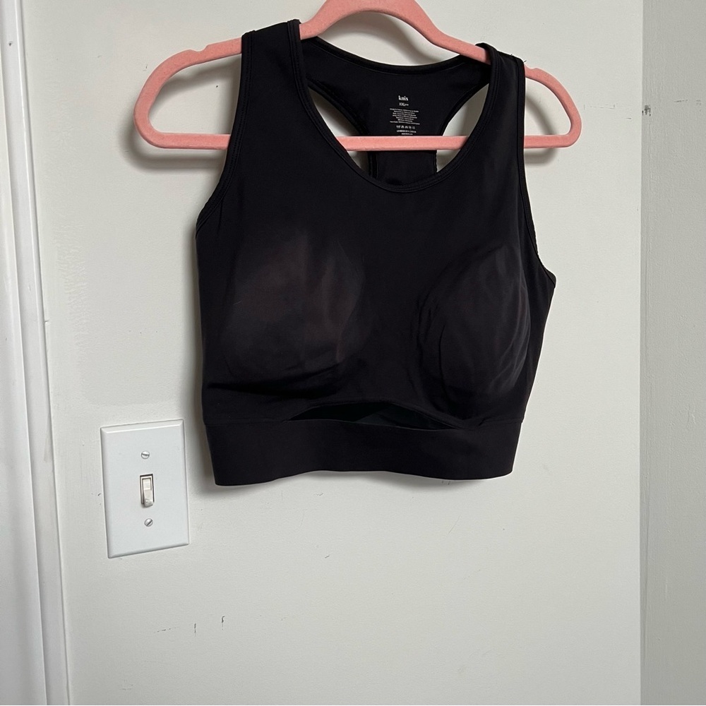 Knix Black Racerback Sports Bra XXL++ Seamless Wireless Activewear - Picture 2 of 5